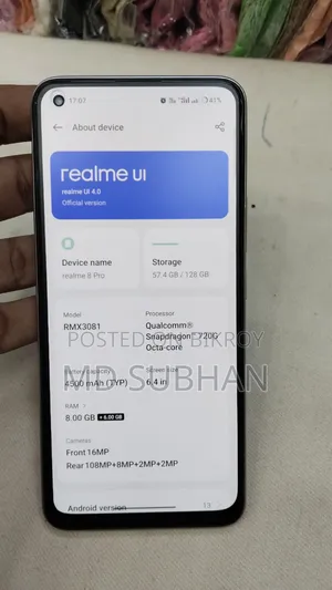 রিয়েলমি ৮ প্রো ১২৮ জিবি সাদা