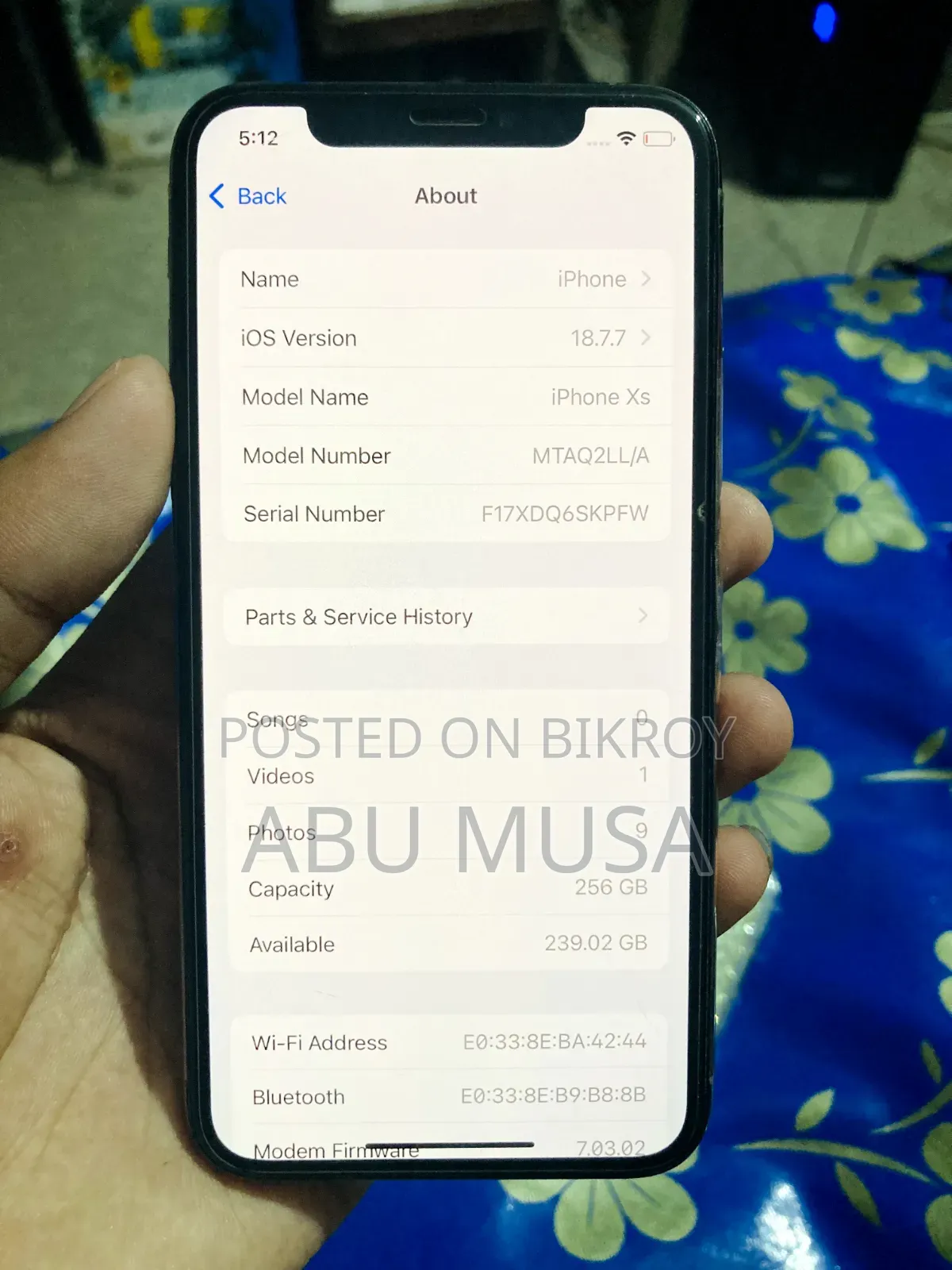 Apple iPhone XS 256 GB Gold