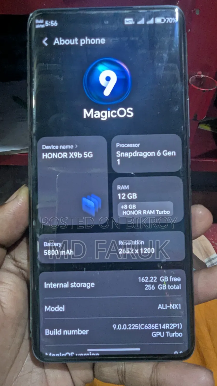 অনার এক্স৯বি ৫জি ২৫৬ জিবি গ্রিন