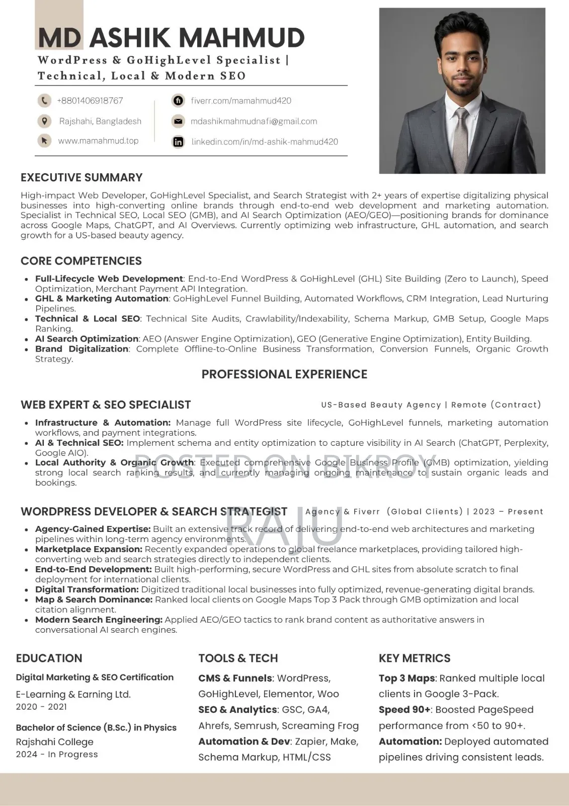 Web Developer and SEO Services