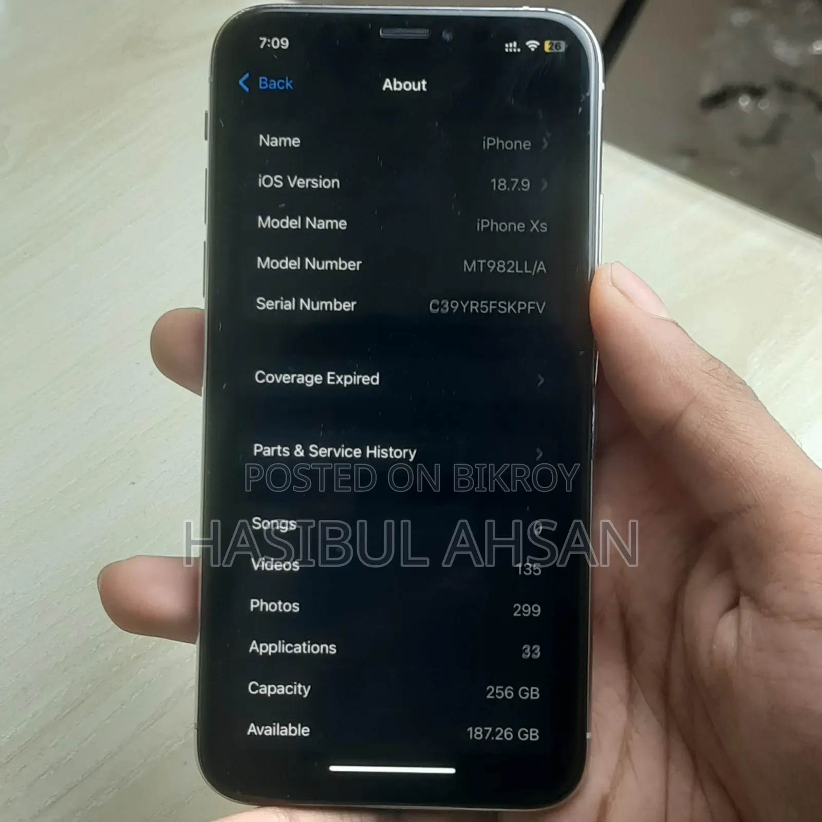 অ্যাপল আইফোন এক্সএস ২৫৬ জিবি হোয়াইট