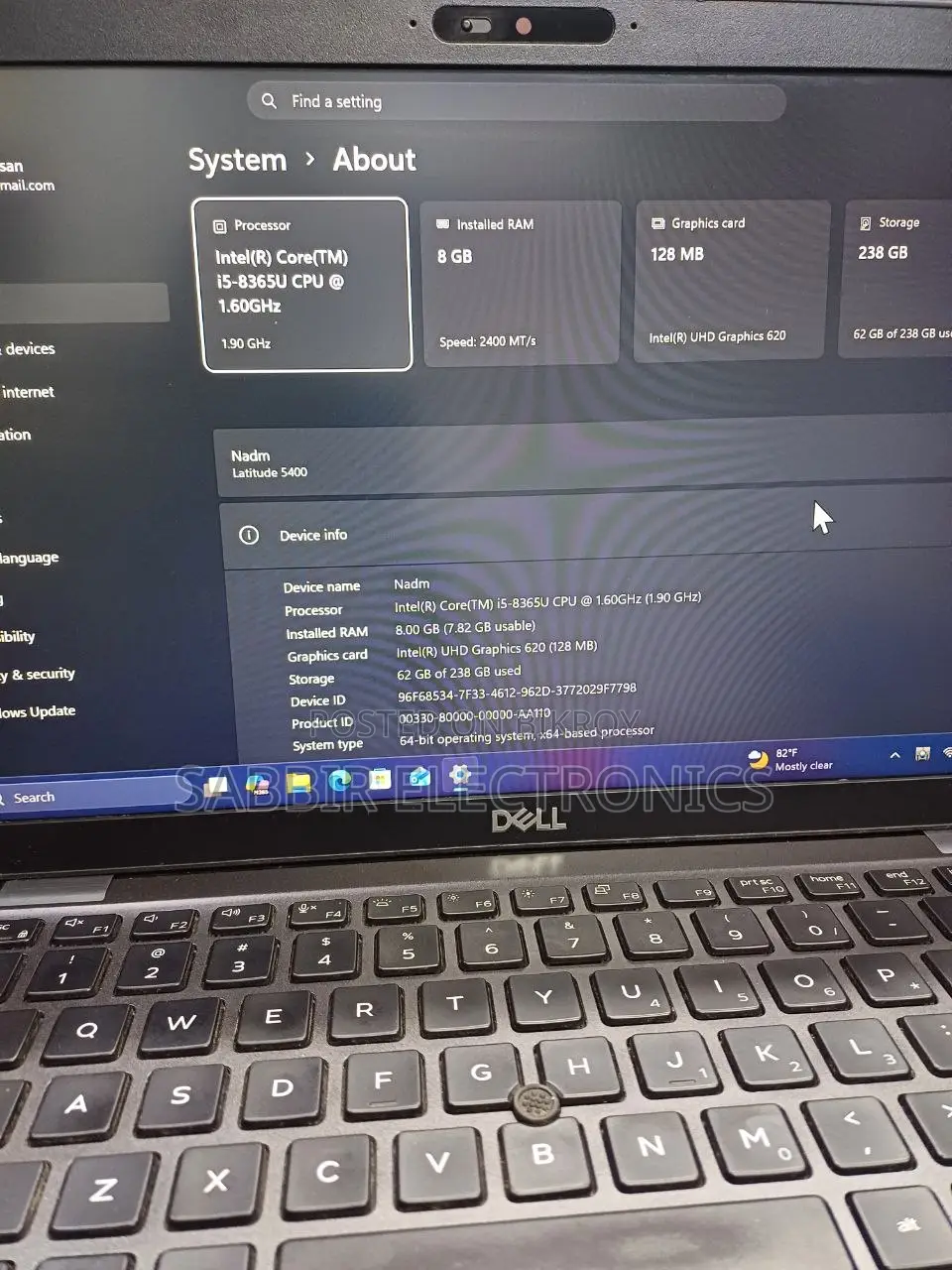 Laptop Dell Latitude 5400 8GB Intel Core i5 SSD 256GB