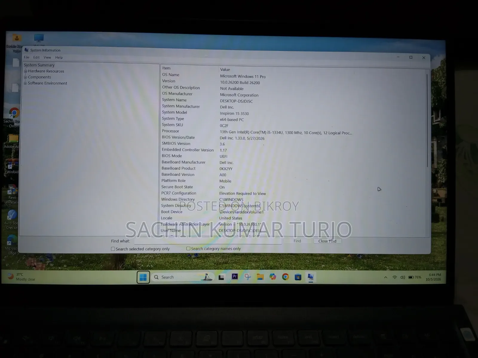 Laptop Dell Inspiron 15 16GB Intel Core i5 SSD 512GB