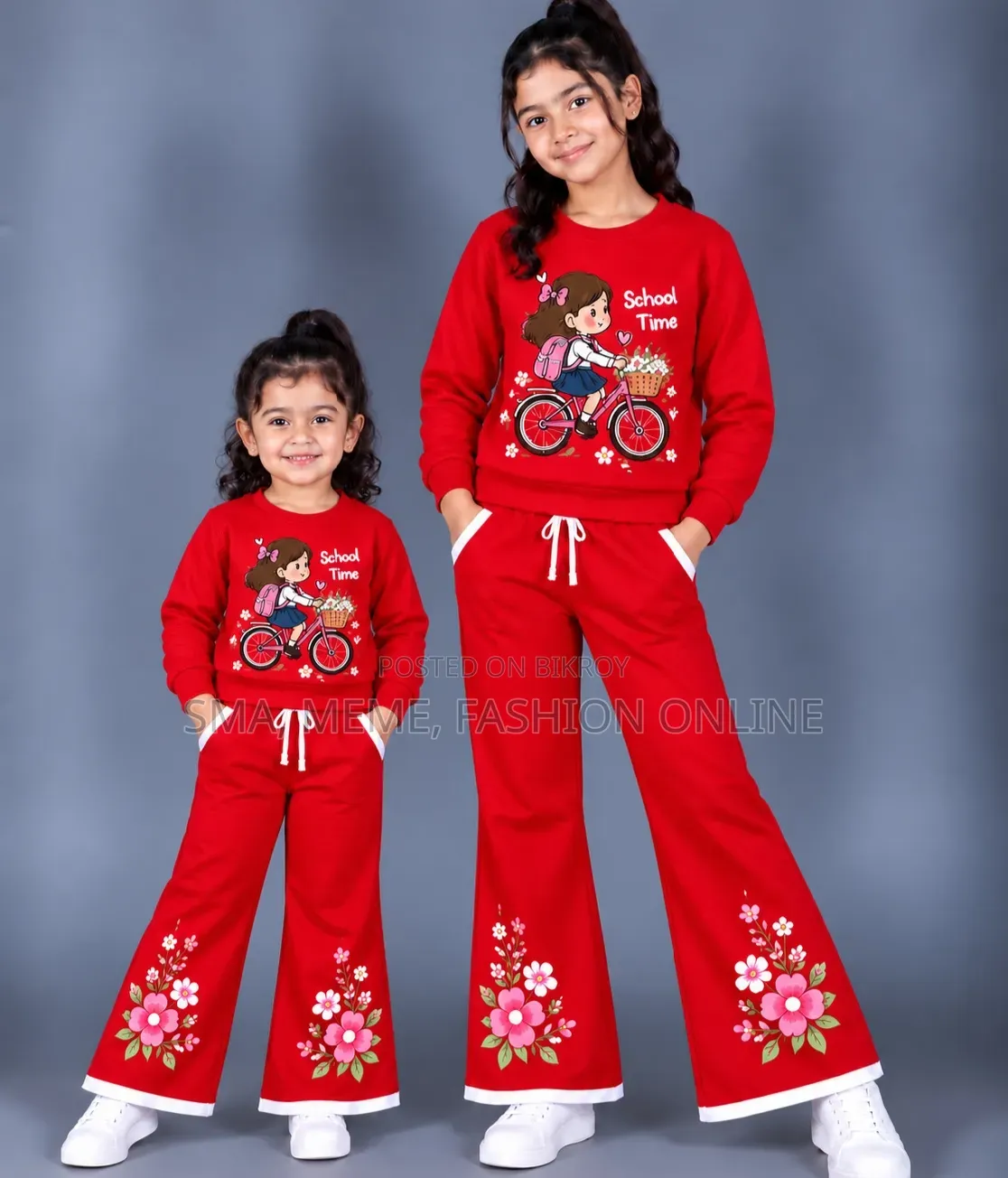 Girls Stylish Sweatshirt Set