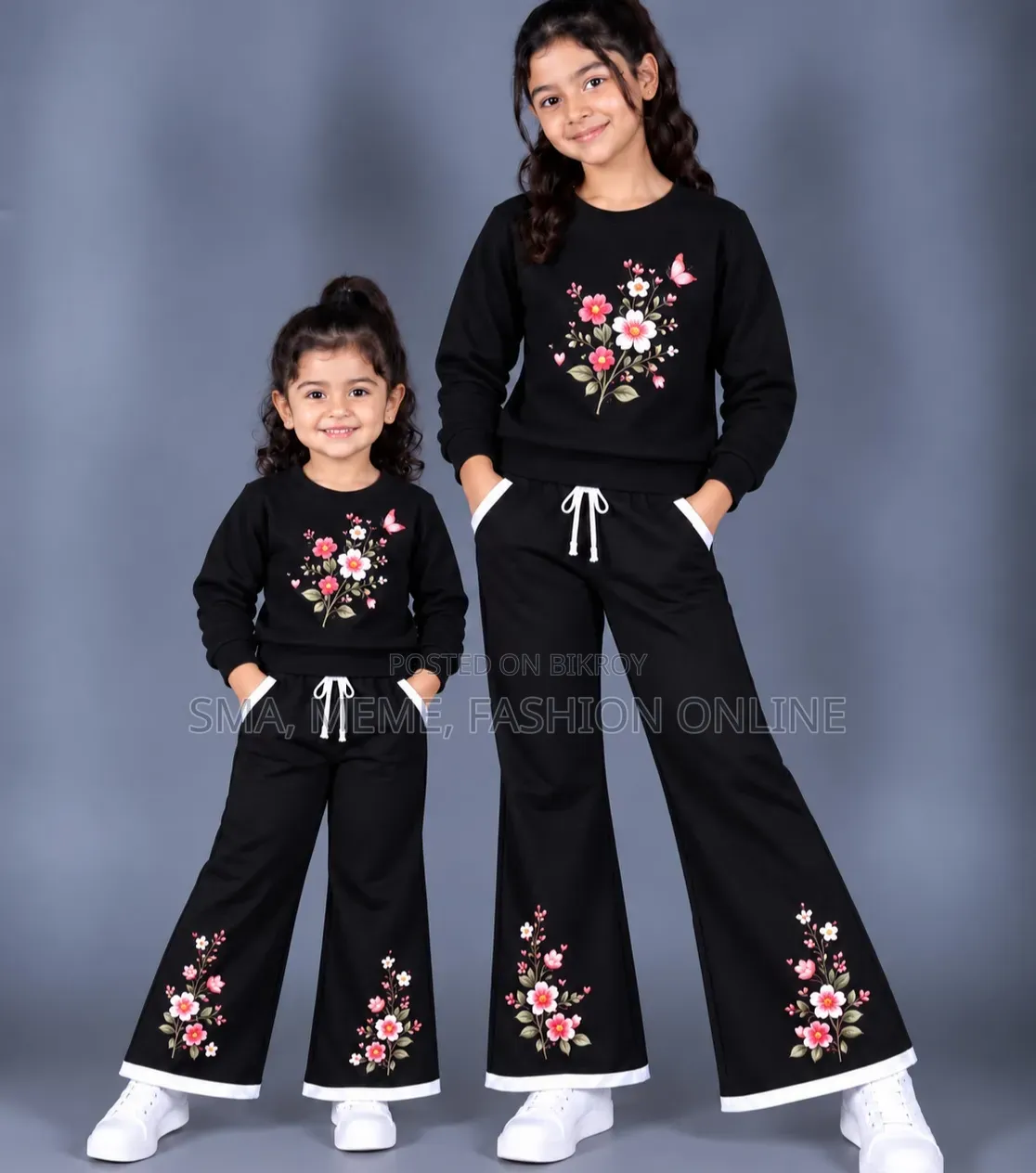 Girls Stylish Sweatshirt Set