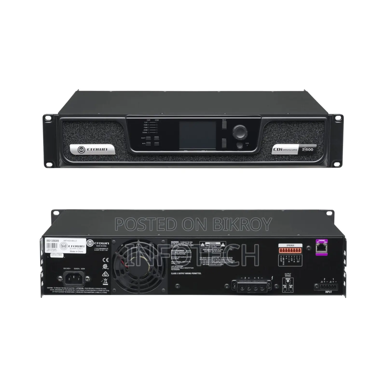 Crown Audio CDi 2|600 600-Watt 2-Channel 70V Power Amplifier