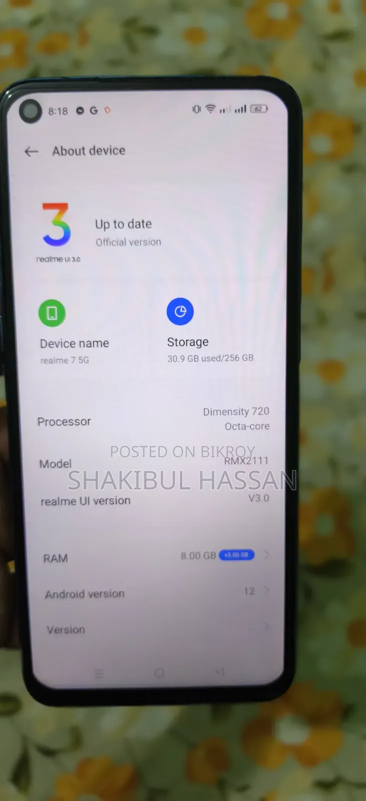Realme 7 5G 128 GB Blue