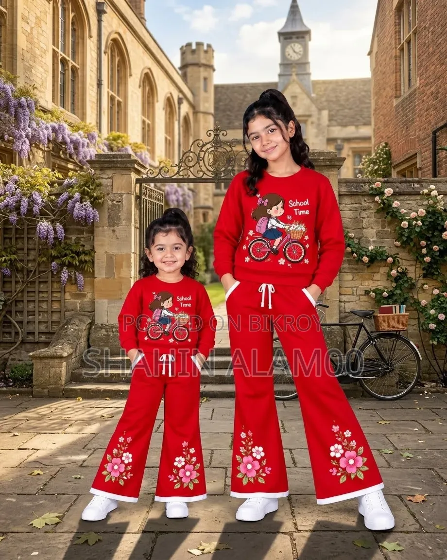 Girls Stylish Sweatshirt Set