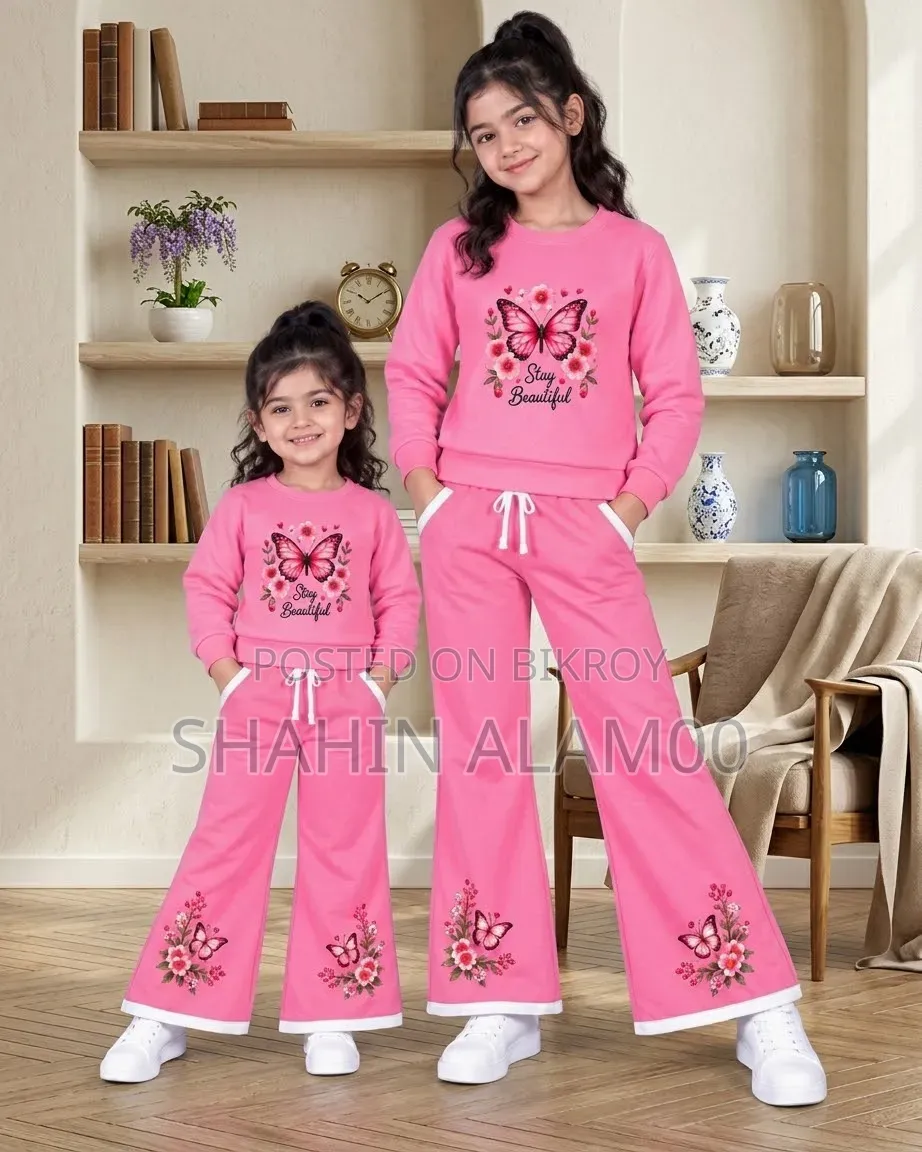 Girls Stylish Sweatshirt Set