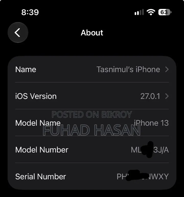 অ্যাপল আইফোন ১৩ ১২৮ জিবি ব্ল্যাক