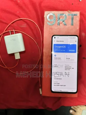 ওয়ানপ্লাস ৯আরটি ৫জি ২৫৬ জিবি ব্ল্যাক