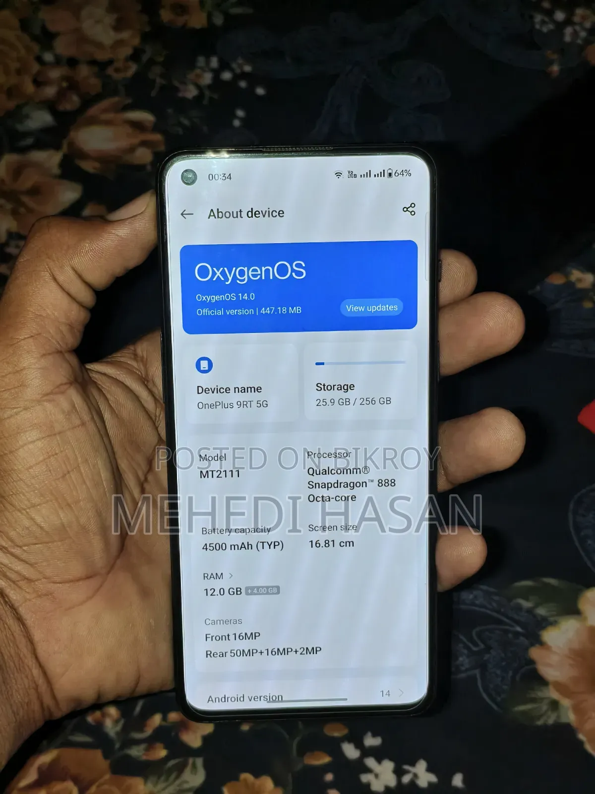 OnePlus 9RT 5G 256 GB Black