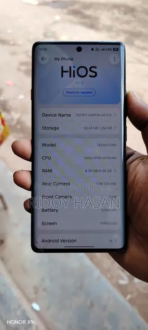 Tecno Camon 40 Pro 4G 256 GB Black