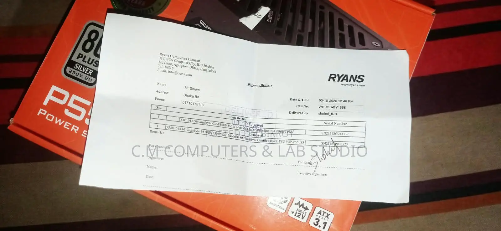 New Gigabyte P550SS 80+ Silver