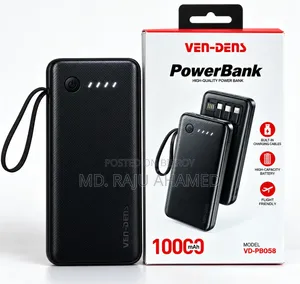 🔋 VEN-DENS ১০,০০০mAh পাওয়ার ব্যাংক
মডেল: VD-PB058