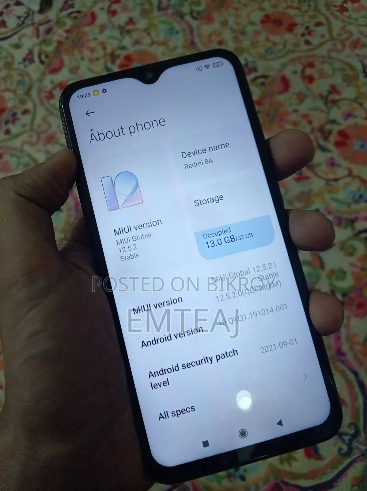 শাওমি রেডমি ৮এ ৩২ জিবি ব্ল্যাক
