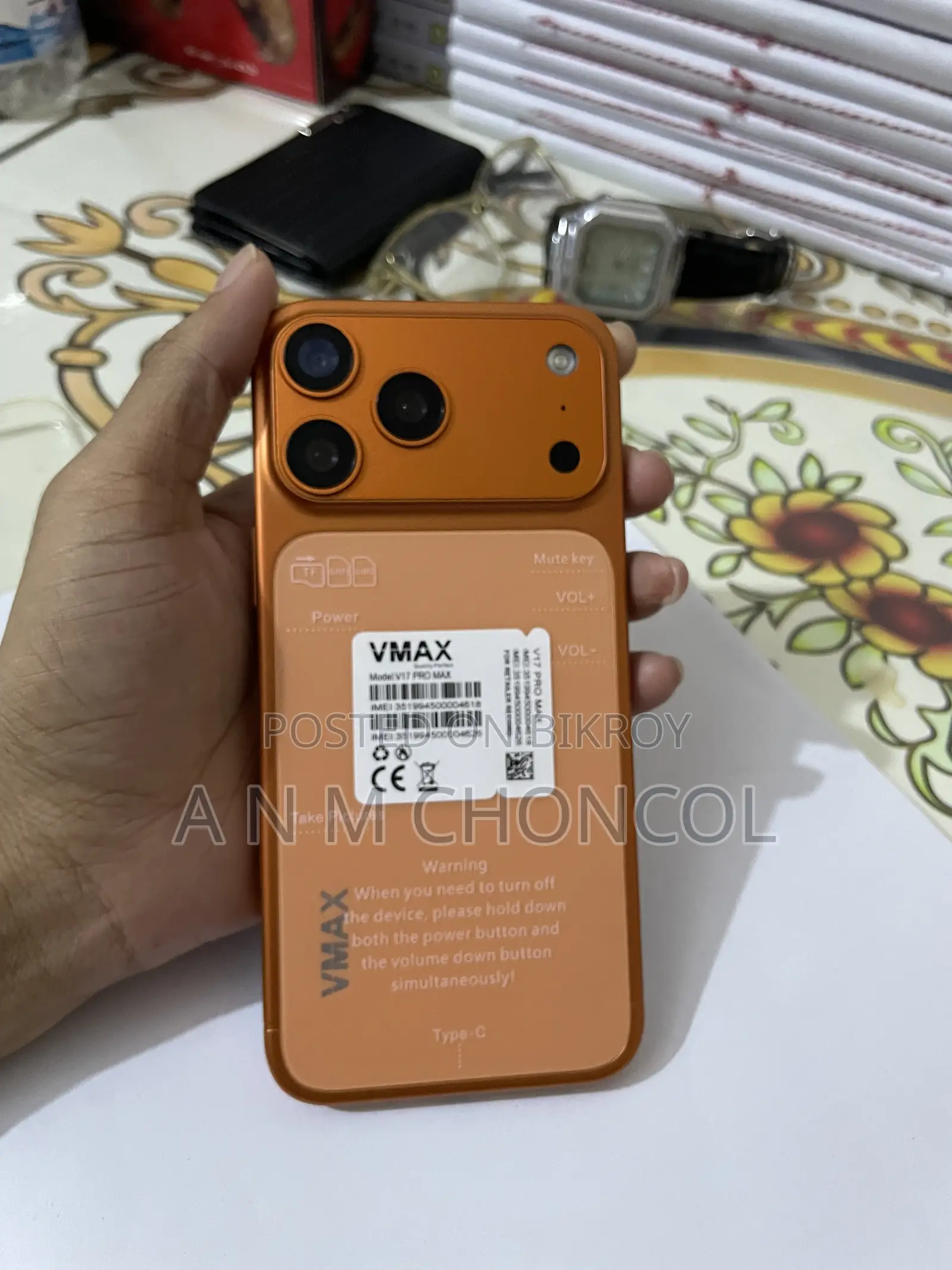 New VMAX V17 Pro Max 128 GB Orange