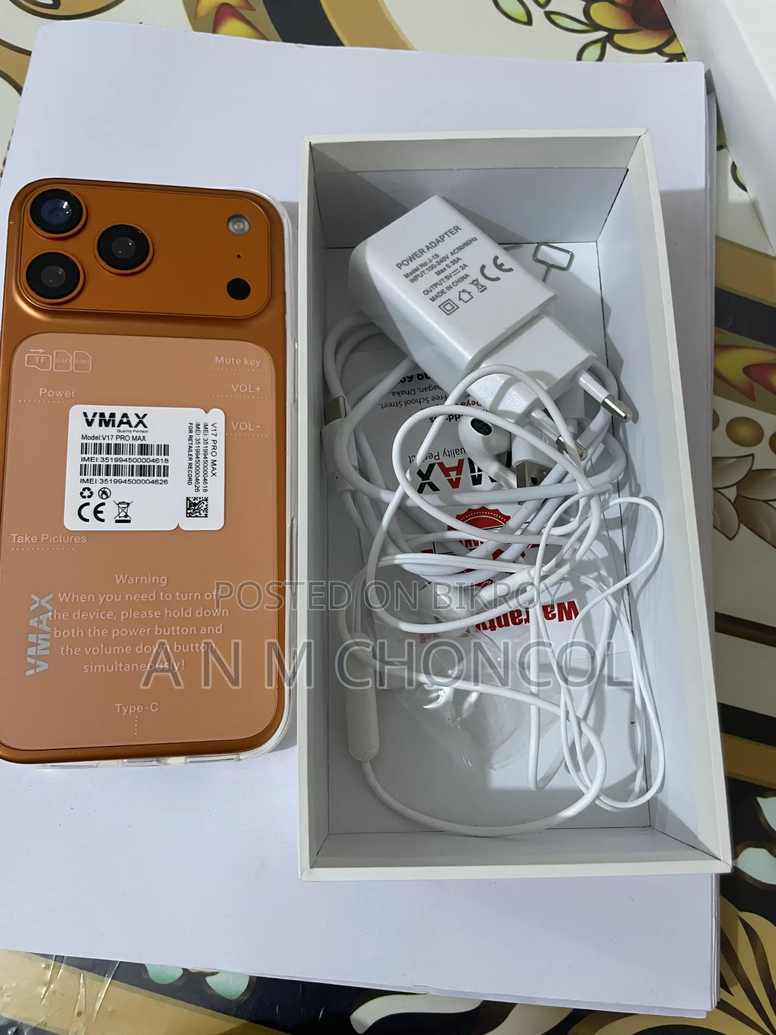 New VMAX V17 Pro Max 128 GB Orange