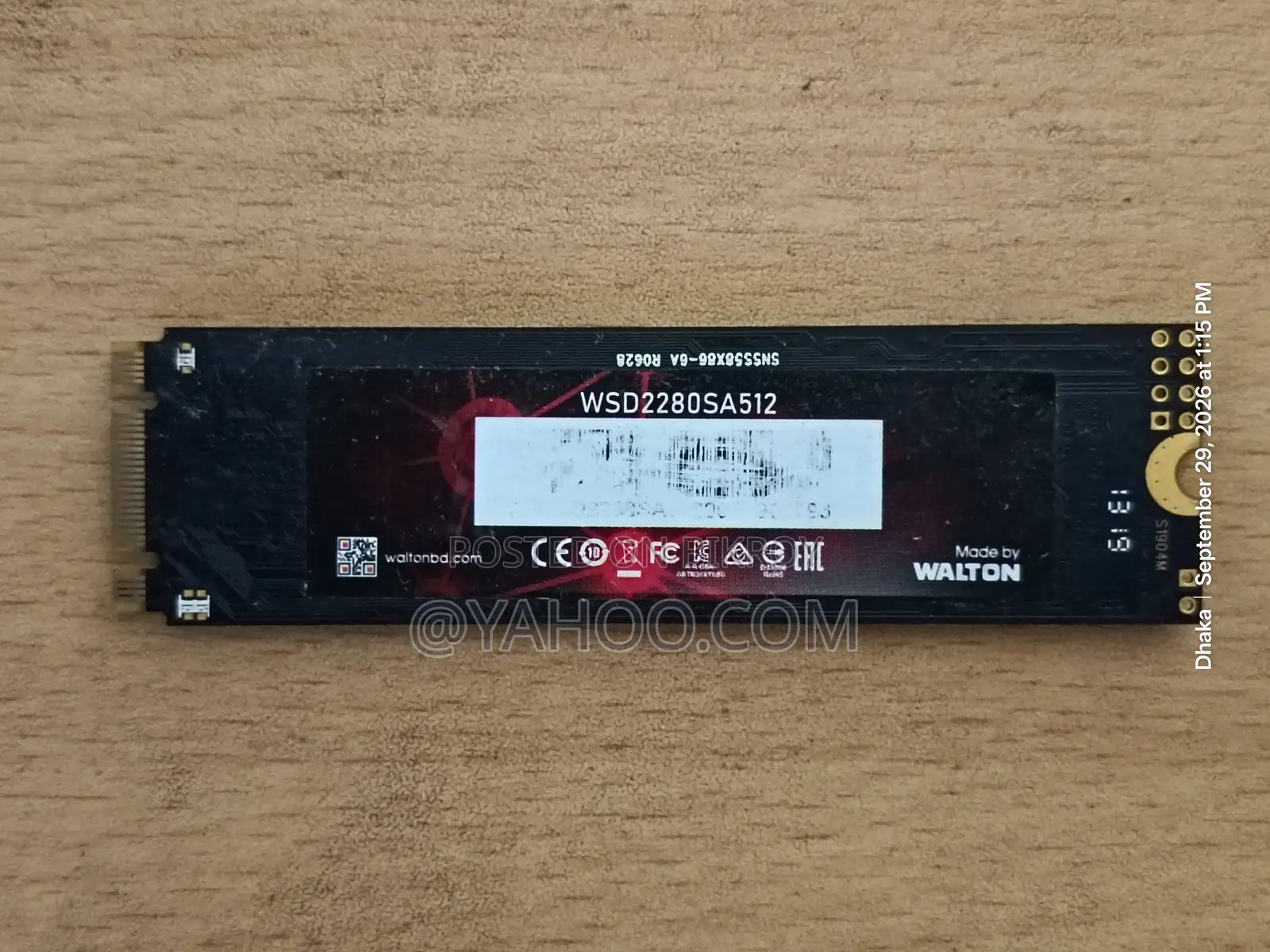 512 GB SATA M.2 SSD.