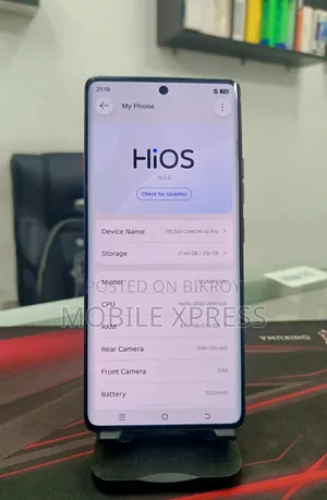 টেকনো ক্যামন ৪০ প্রো ৪জি ২৫৬ জিবি ব্ল্যাক