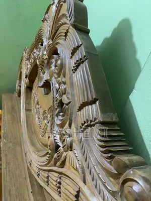Original Teak Wood Bed (with Mattress)