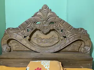 Original Teak Wood Bed (with Mattress)
