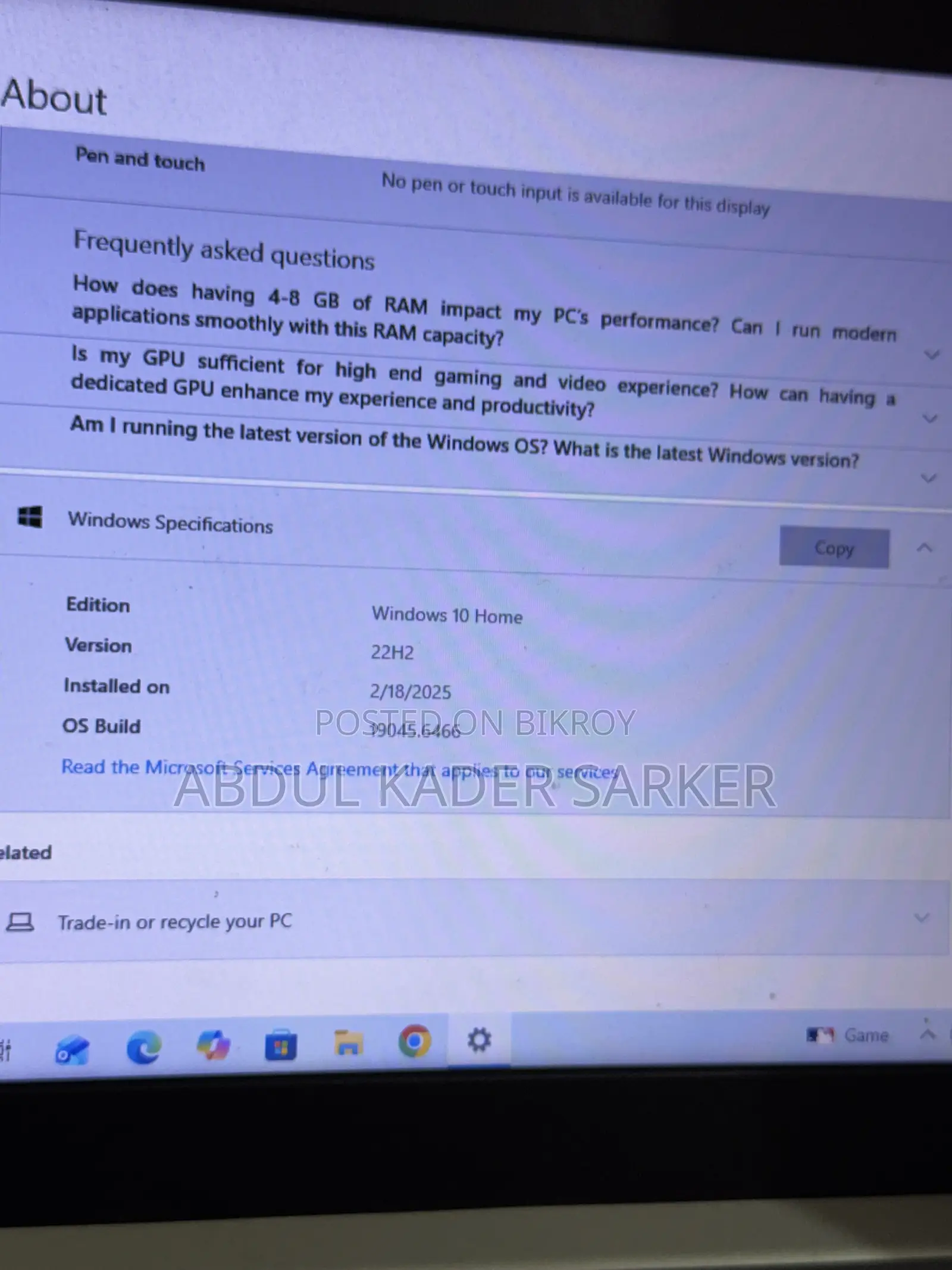 Laptop Lenovo 4GB AMD A6 HDD+SSD 1T