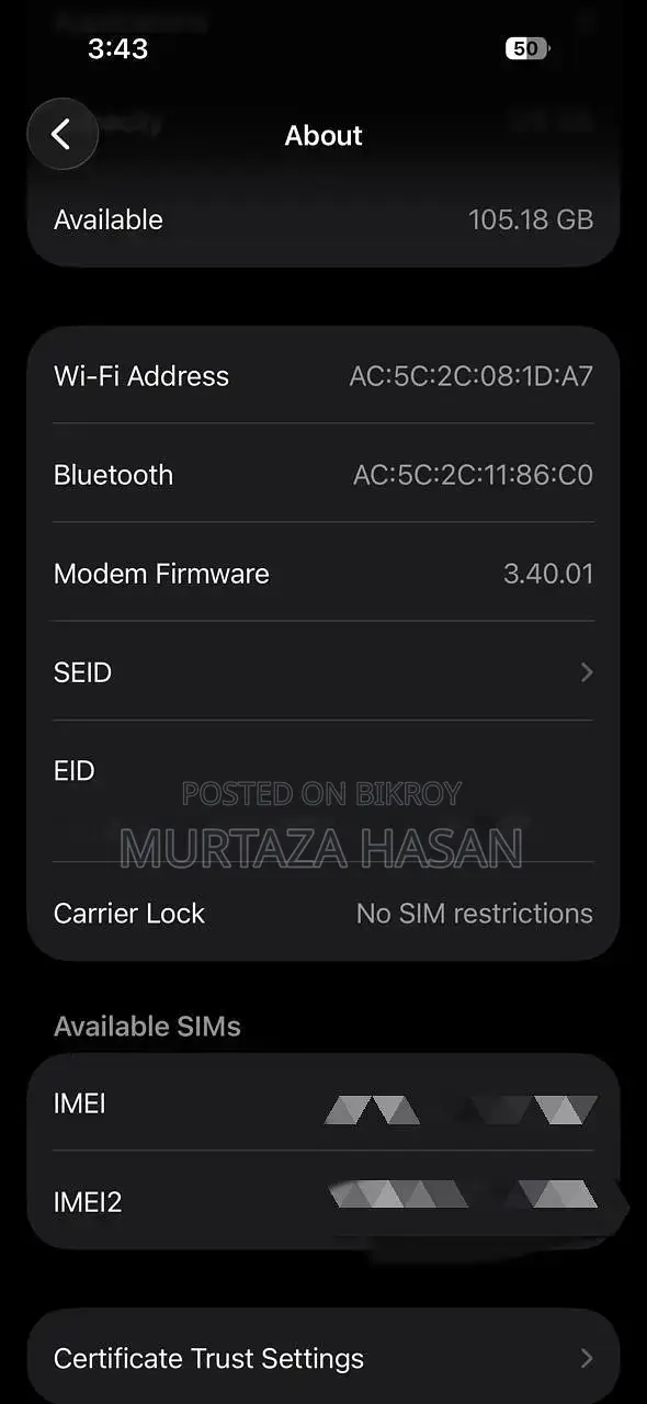 Apple iPhone 15 128 GB Blue