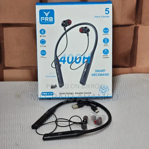 FRB N27
Wireless
Neckband
Bluetooth 5.3
Earphone 5 Voice
Changer Mode