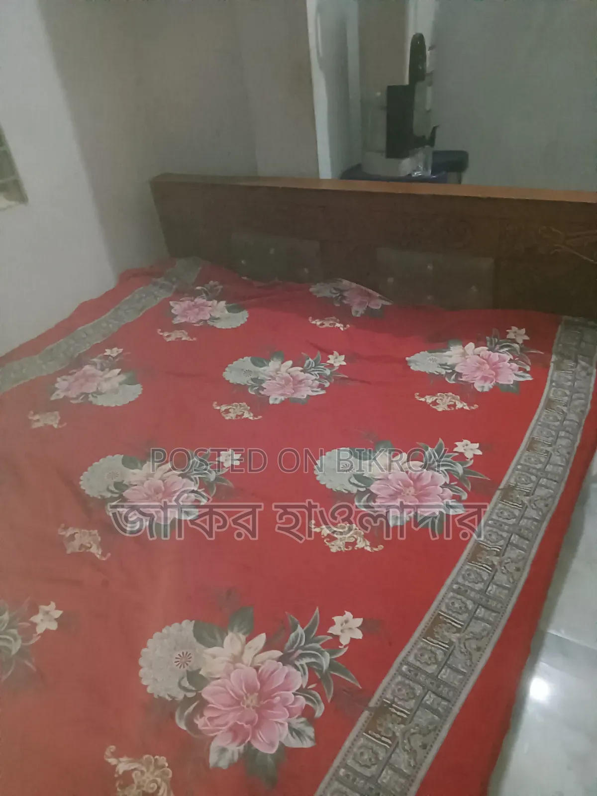 Bed along with mattress for sale as I will buy a new one