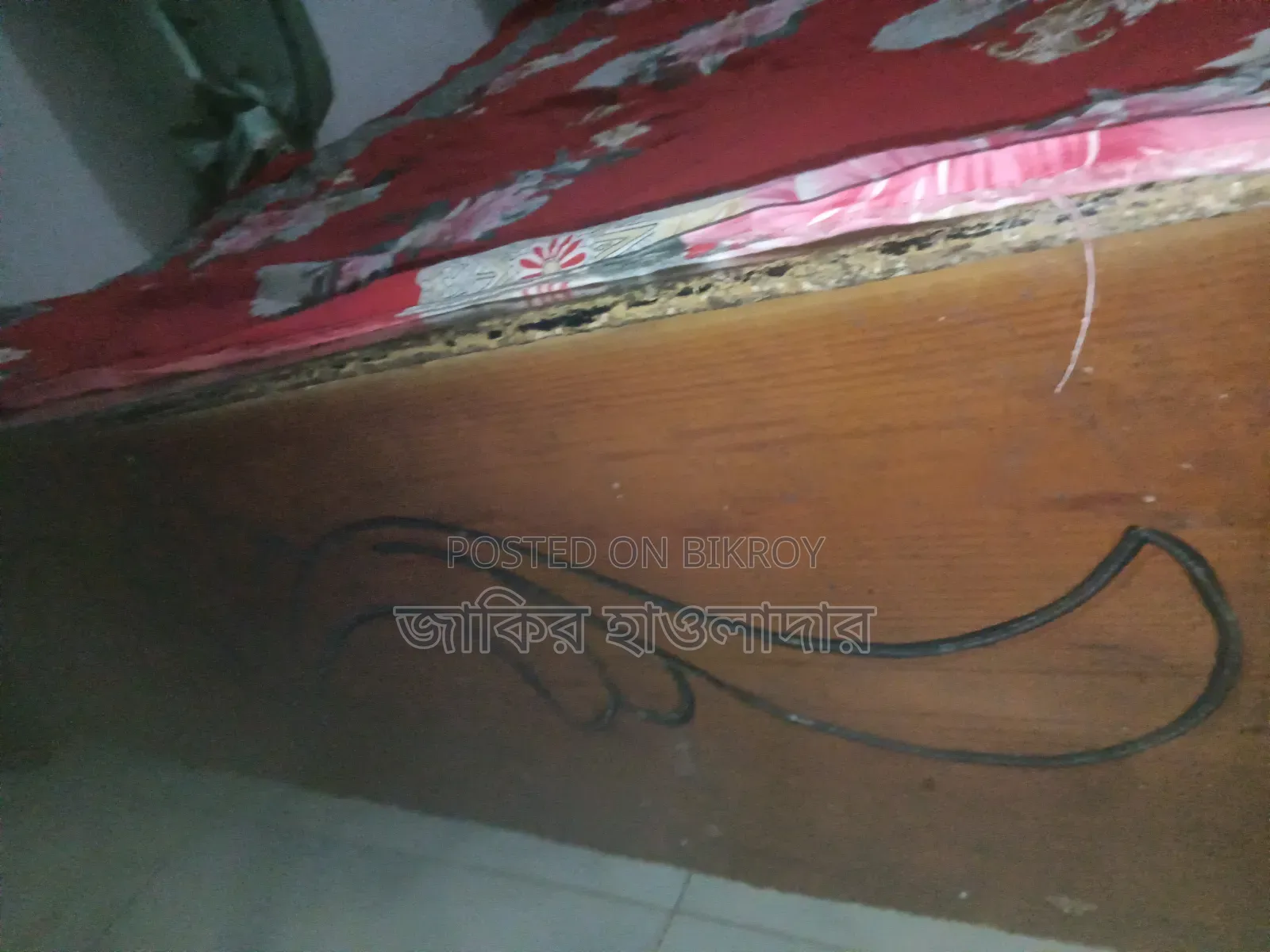 Bed along with mattress for sale as I will buy a new one