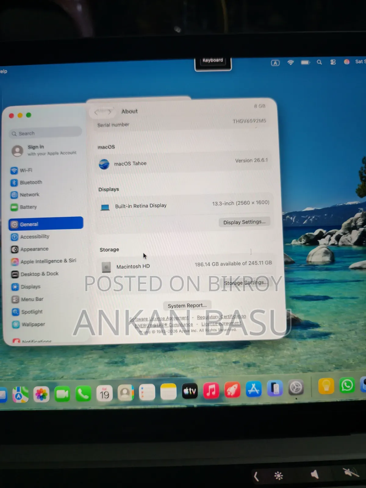 Laptop Apple MacBook Pro 2022 M2 8GB Apple M2 SSD 256GB