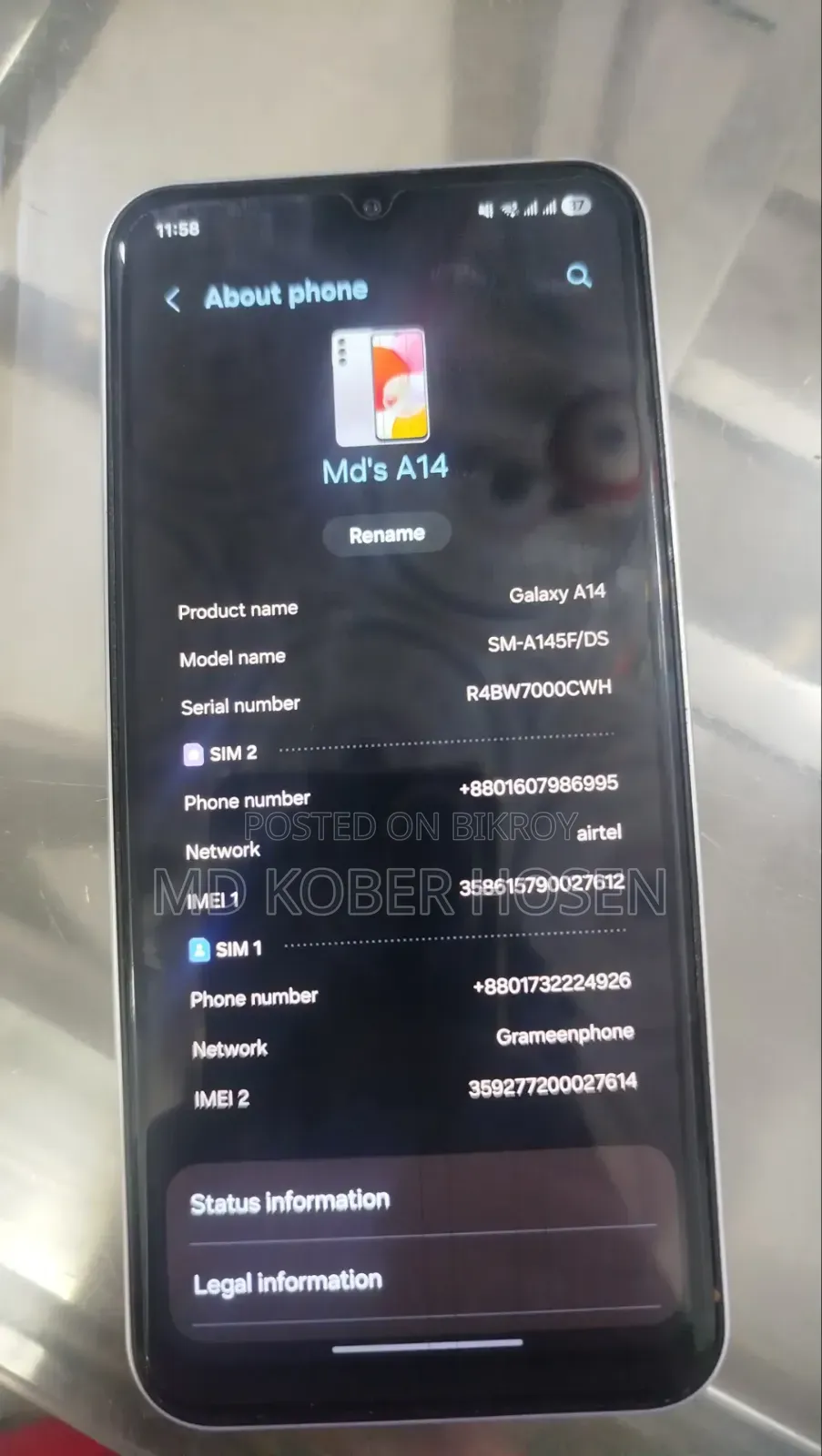 New Samsung Galaxy A14 5G 64 GB White