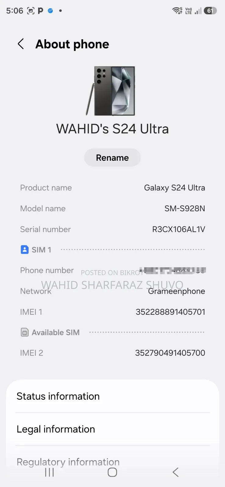 Samsung Galaxy S24 Ultra 512 GB Gray