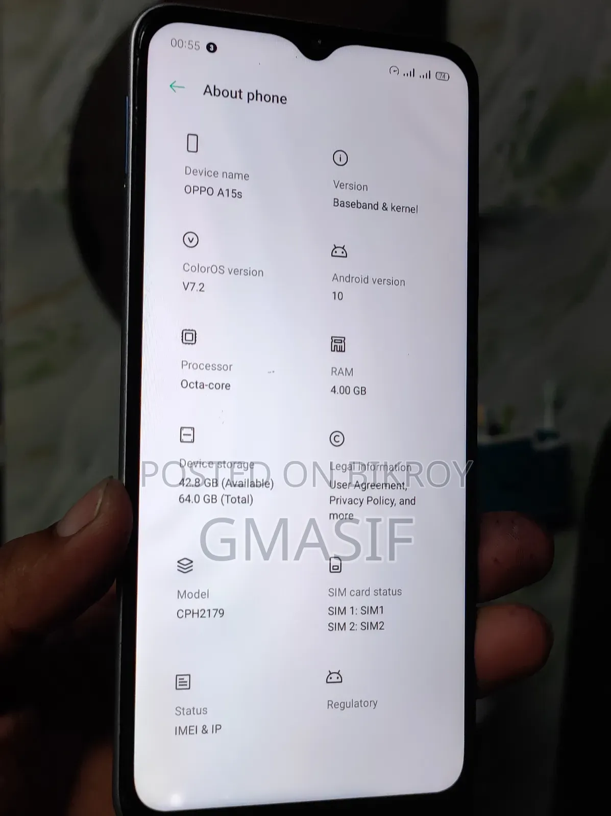 Oppo A15s 64 GB White