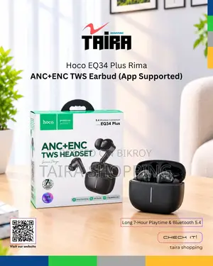 Hoco EQ34 Plus Rima ANC+ENC TWS ইয়ারবাড
