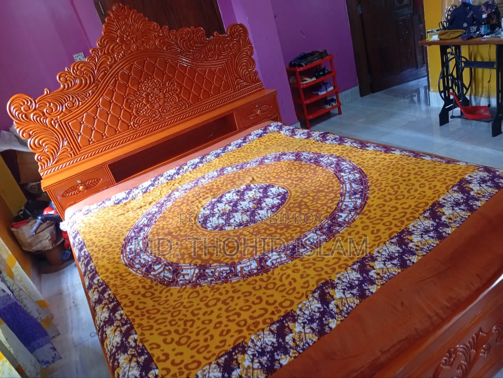 মেহগনি কাঠের খাট