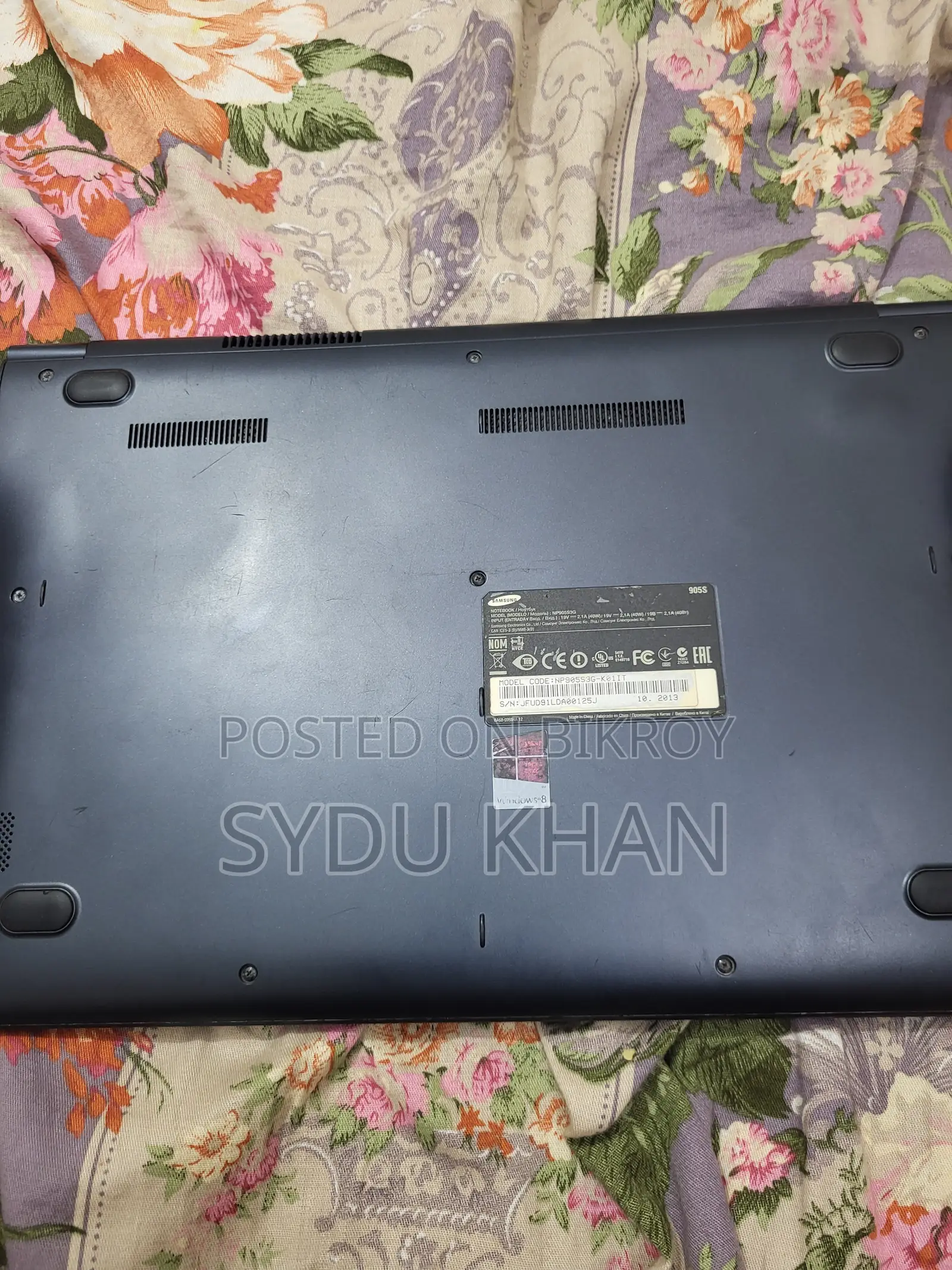 স্যামসাং ল্যাপটপ ৪জিবি এএমডি এ৮ এইচডিডি ১২৮জিবি
