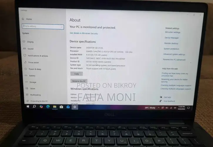 Laptop Dell 4GB Intel Core i3 HDD 500GB