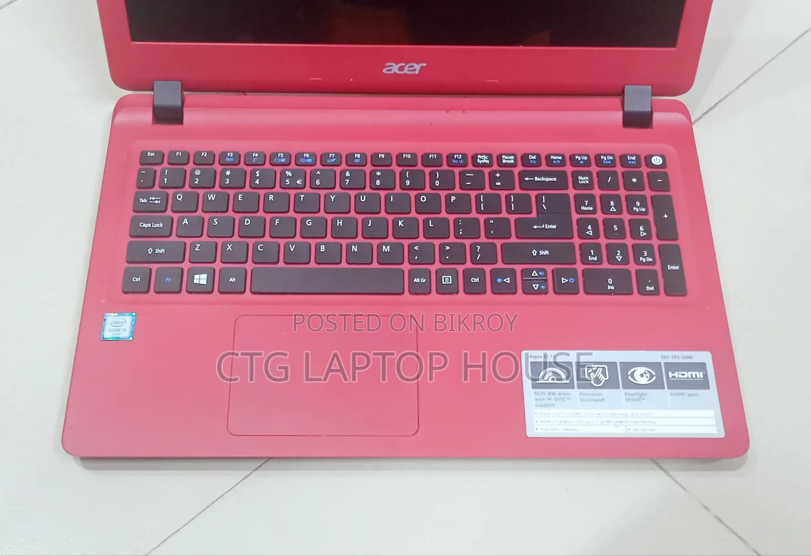 Laptop Acer Aspire E15 8GB Intel Core i5 HDD 500GB