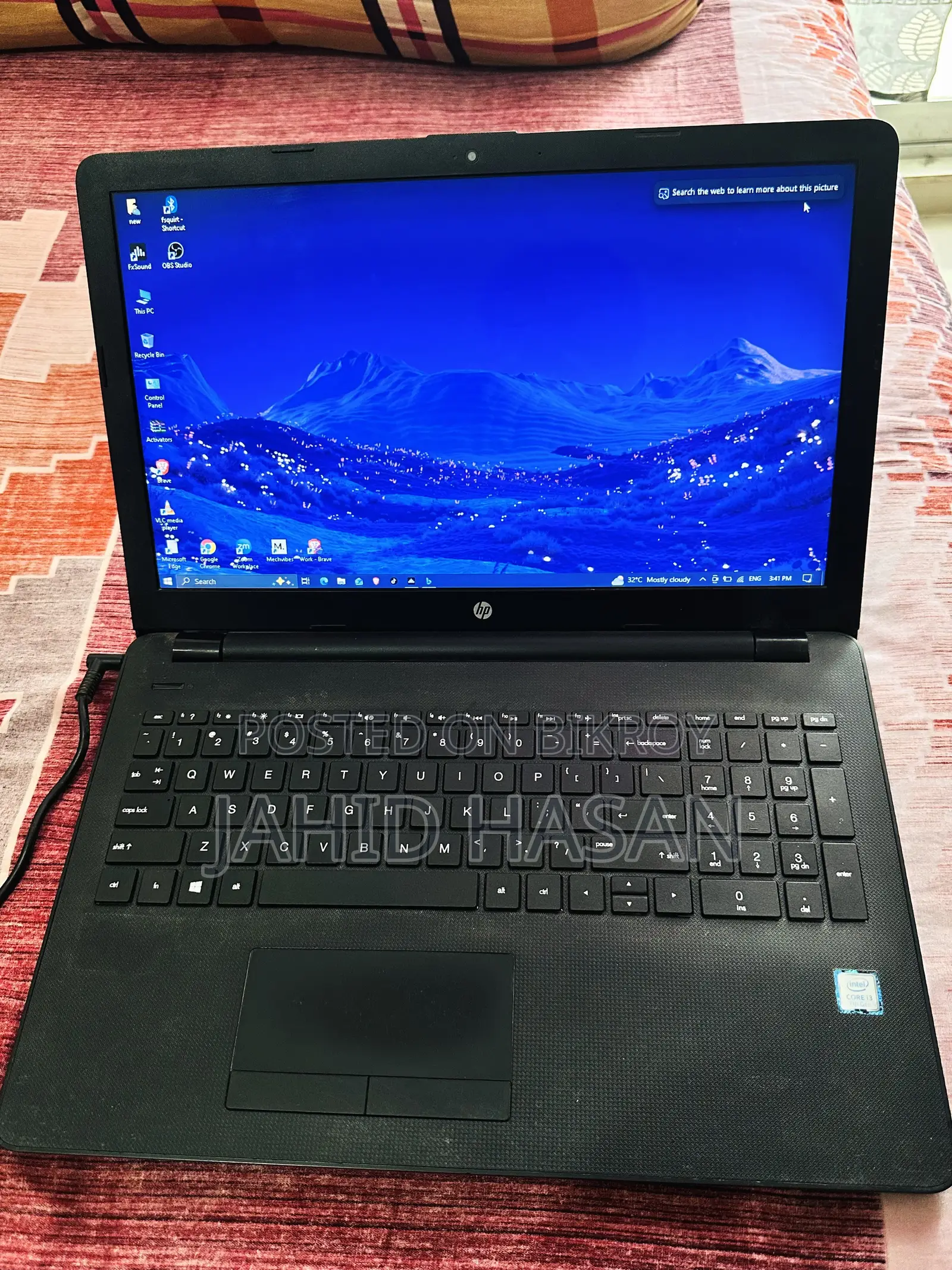 Laptop HP 14-dq1025cl 8GB Intel Core i3 SSD 128GB