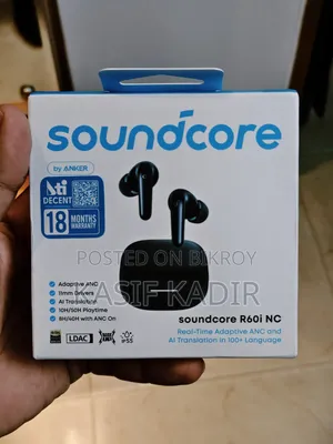 সম্পূর্ণ নতুন কন্ডিশনের Anker Soundcore R60i ANC (কালো রঙ) বিক্রি করা হচ্ছে