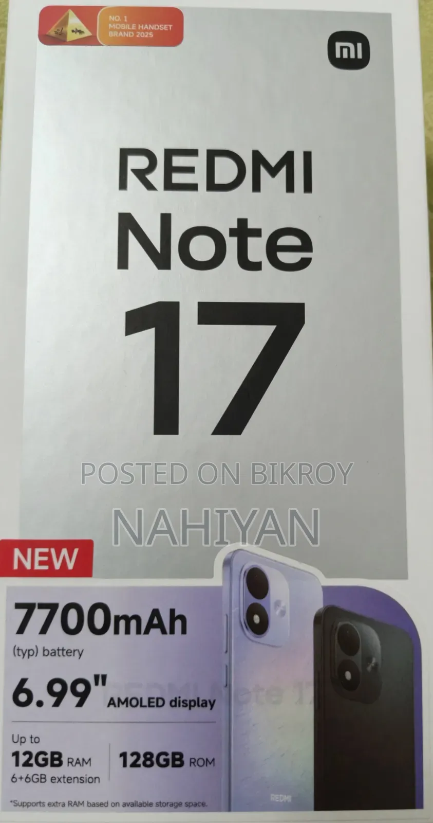 New Xiaomi Redmi Note 17 128 GB Red