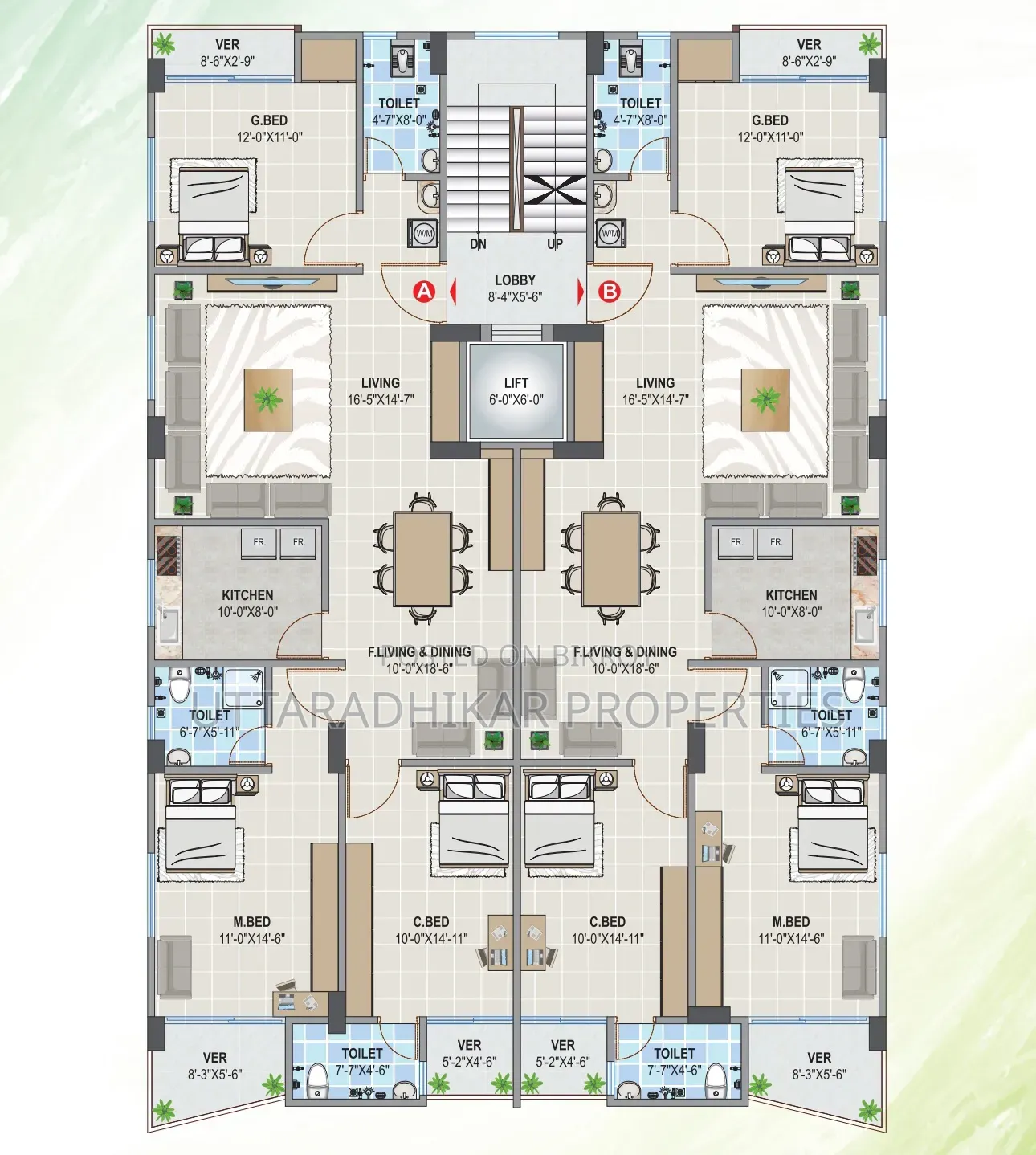 3 Bedroom Apartment in Upl Shahina Garden, Mirpur for sale