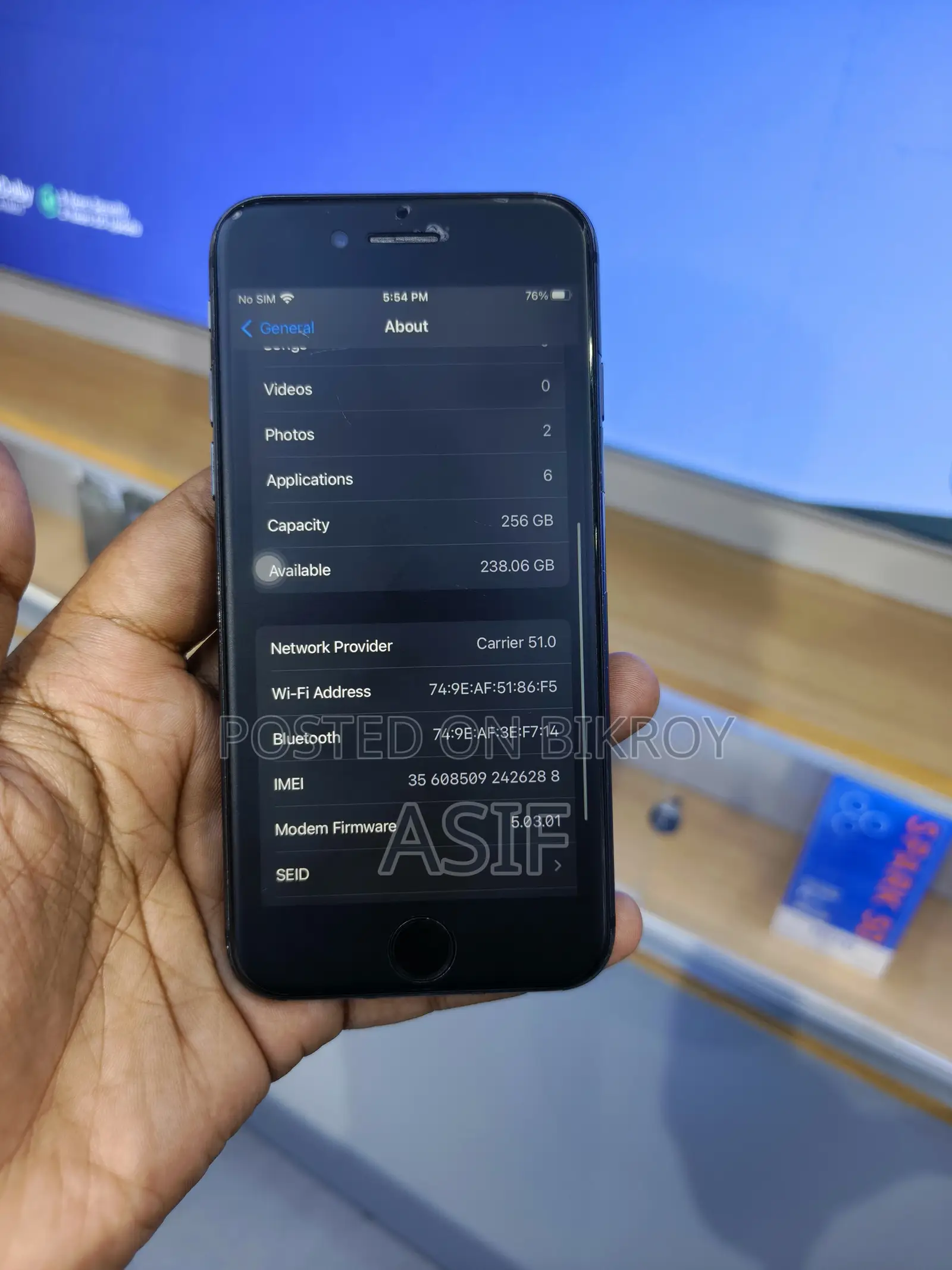 Apple iPhone 8 256 GB Black