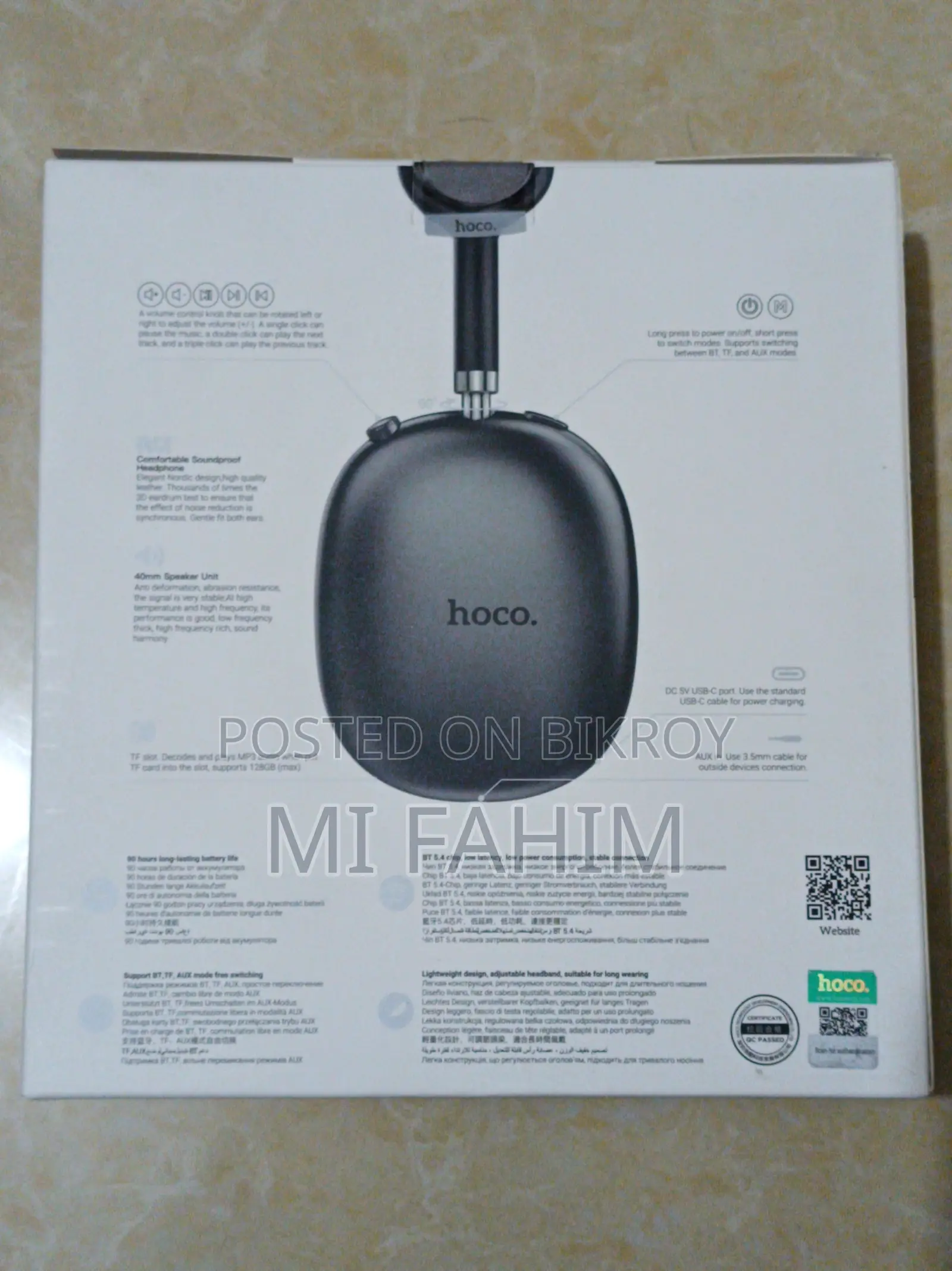 Hoco W55 Over-Ear Wireless Headphone