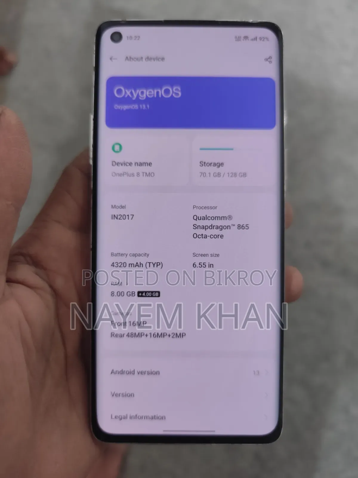 OnePlus 8 128 GB Graphite