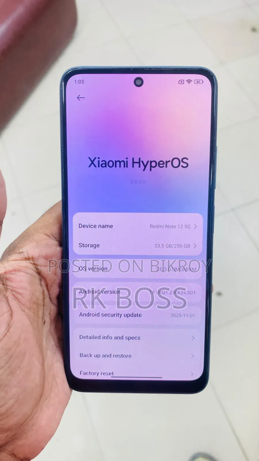 শাওমি রেডমি নোট ১২ ২৫৬ জিবি গ্রে