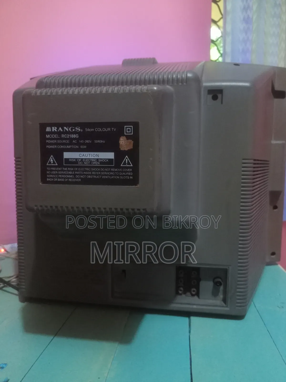An original Rangs (21 inch) color box TV will be sold