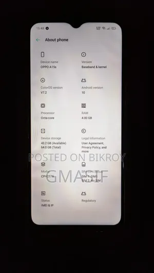 Oppo A15s 64 GB White